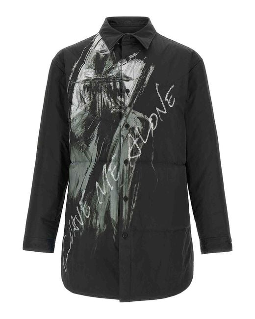 Yohji Yamamoto Black Padded Overshirt for men