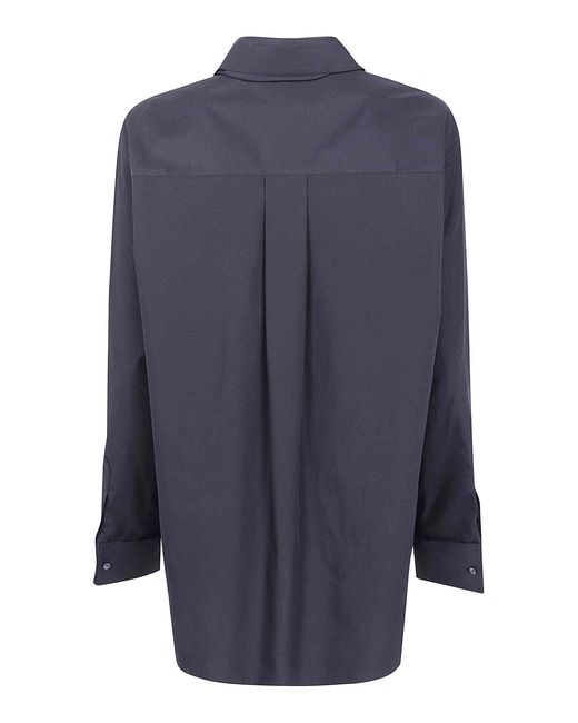 Sacai Blue Poplin Shirt With Satin Tie