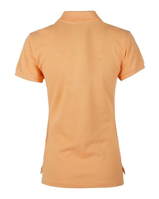 Polo Ralph Lauren Orange Stretched Cotton Polo