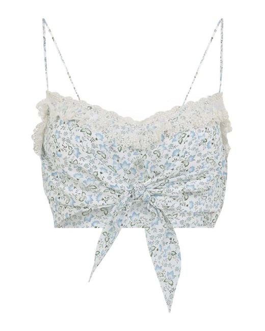 Ermanno Scervino Gray Silk Top
