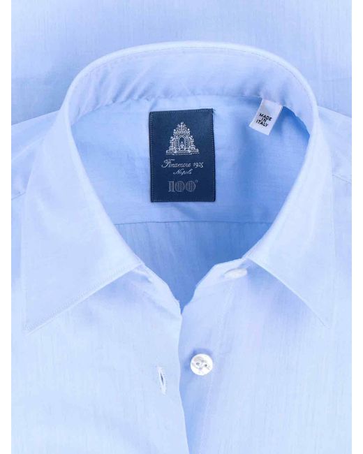 Finamore 1925 Blue Classic Shirt