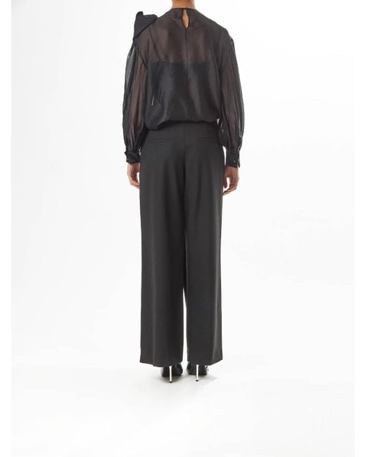 Karl Lagerfeld Black Evening Metallic Blouse