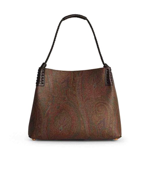 Etro Brown Small Cotton Blend Bag