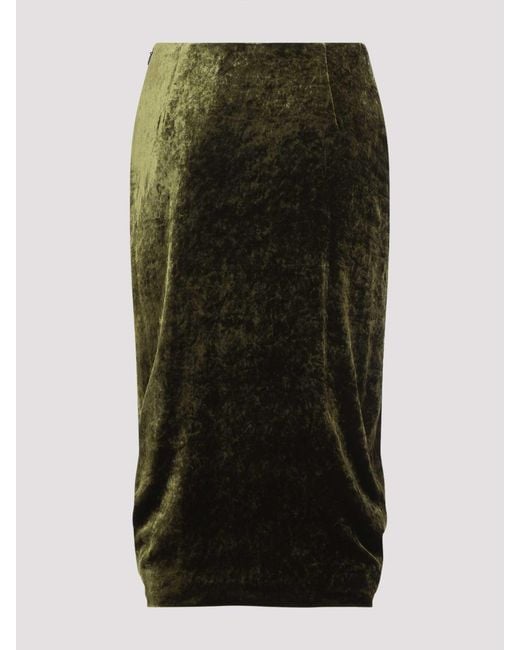 Valentino Garavani Black Viscose Midi Skirt