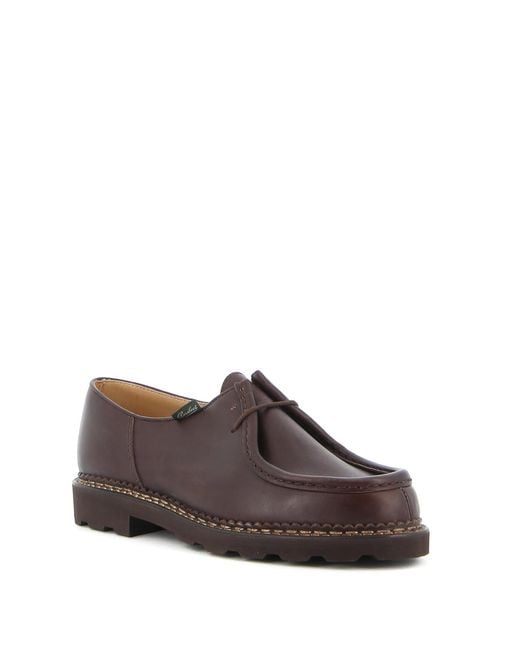 Paraboot Brown Michael Leather Lace-Ups for men