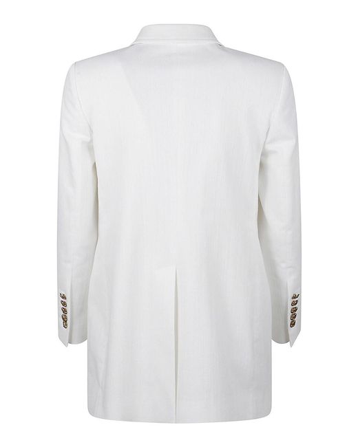 SAULINA White Cotton Blend Jacket