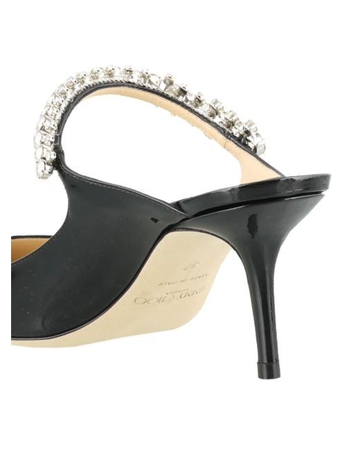 Jimmy Choo White Bing Patent Leather Slingbacks