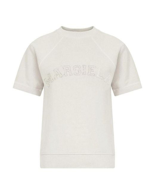 Maison Margiela White Cotton Sweatshirt