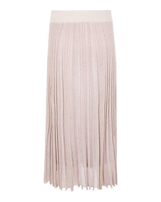 Blugirl Blumarine Pink Stripes Lux Skirt