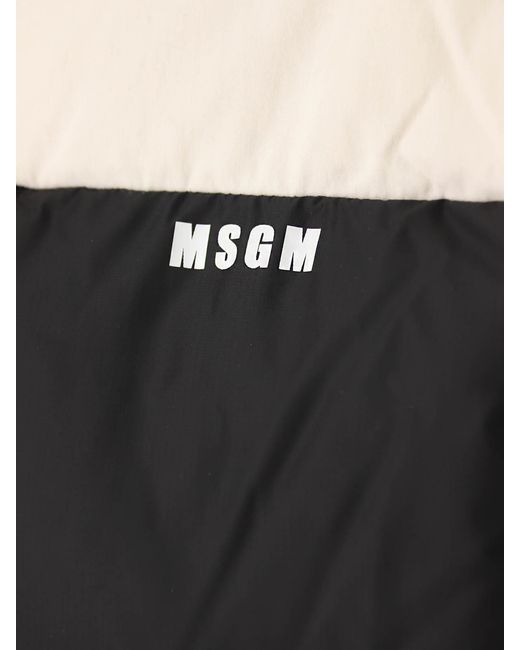 MSGM Black Down Jacket for men