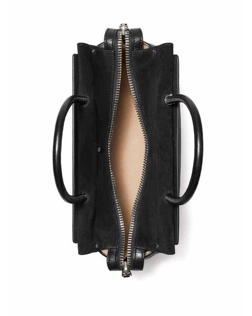 Tory Burch Black Mercer Tote Bag With Lived-In Effect