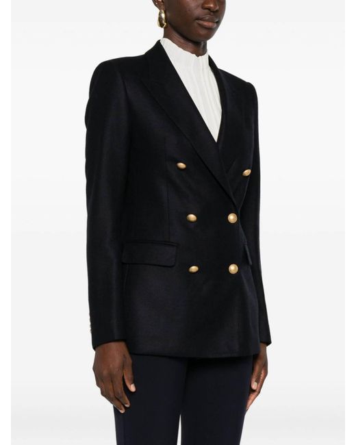 Tagliatore Blue Wool Double-Breasted Jacket