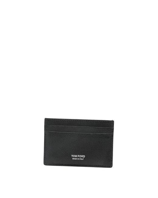 Tom Ford White Leather Credit Card Case for men