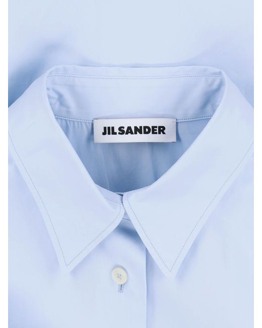 Jil Sander Blue Cotton Shirt