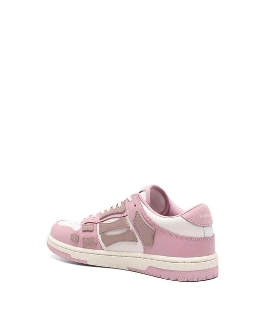Amiri Pink Skel Top Low Sneakers