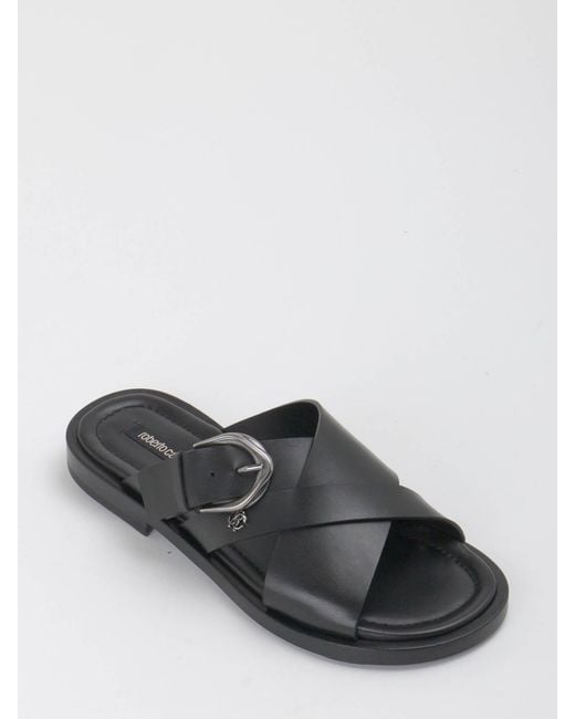 Roberto Cavalli Gray Slippers for men