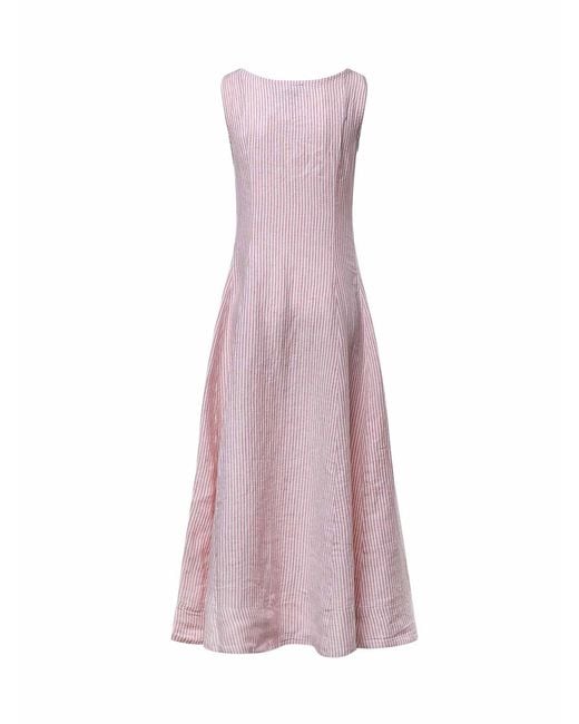 Polo Ralph Lauren Purple Striped Linen Dress