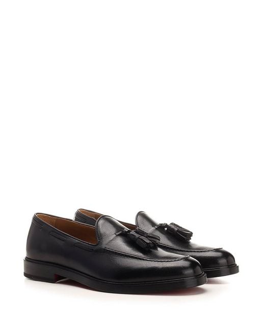 Corvari Black Moccasin With Tassels for men