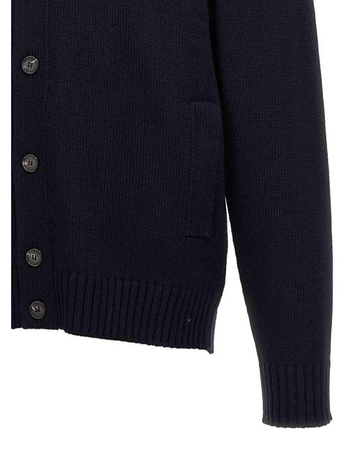 Zanone Blue Chioto Cardigan for men