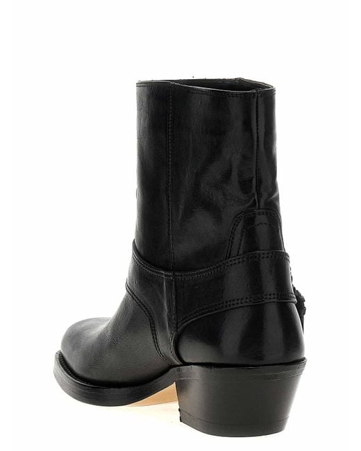 Isabel Marant Akson Gaucho Ankle Boots in Black | Lyst
