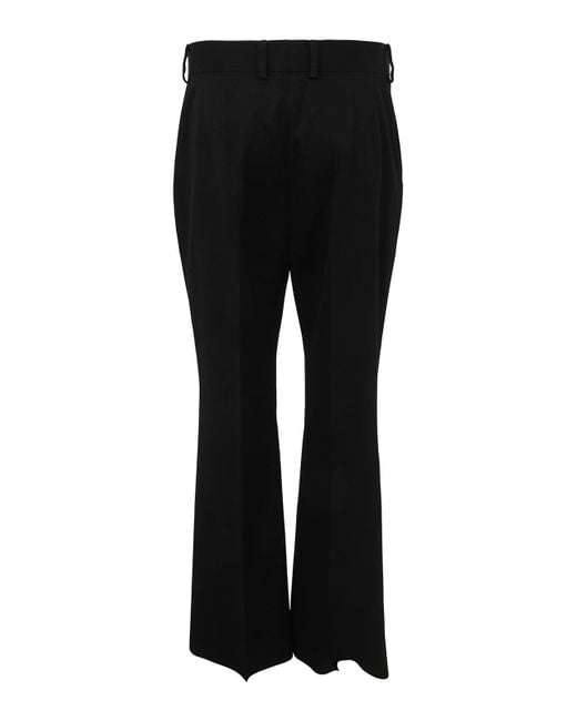 Lanvin Black Tuxedo Cigarette Trousers for men