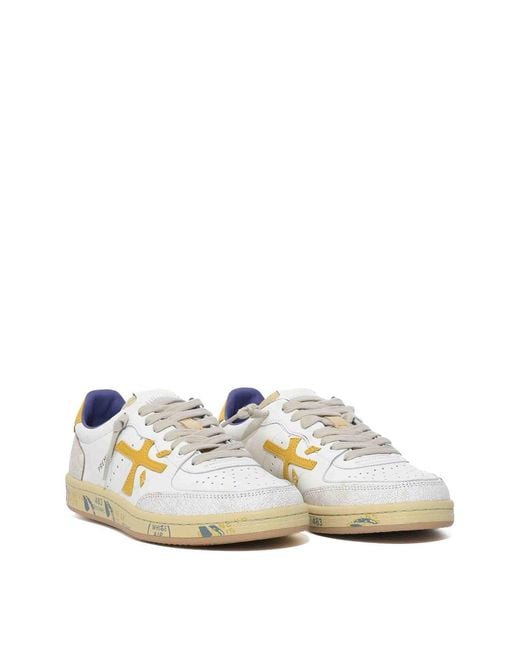 Premiata White Bskt Clay 8161 Sneakers for men