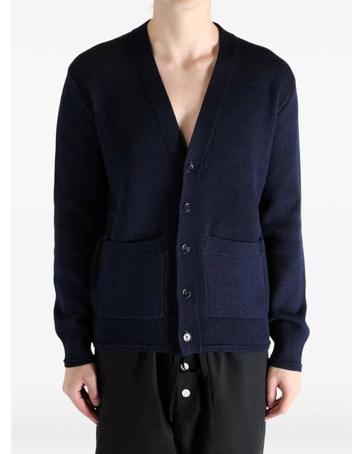 Givenchy Blue V-Neck Cardigan for men