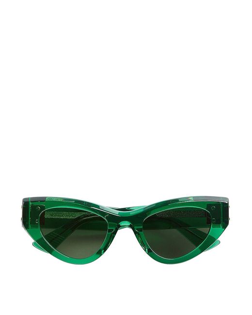 Bottega Veneta Green Branded Sunglasses