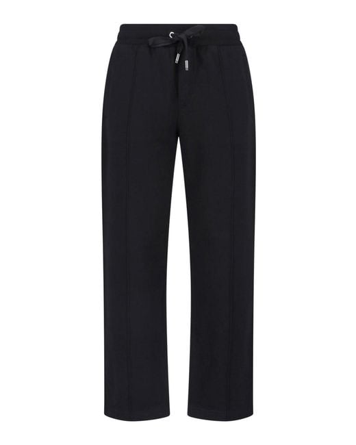 Dolce & Gabbana Blue Straight Track Pants for men