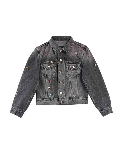 Marc Jacobs Gray Charm Shrunken Trucker
