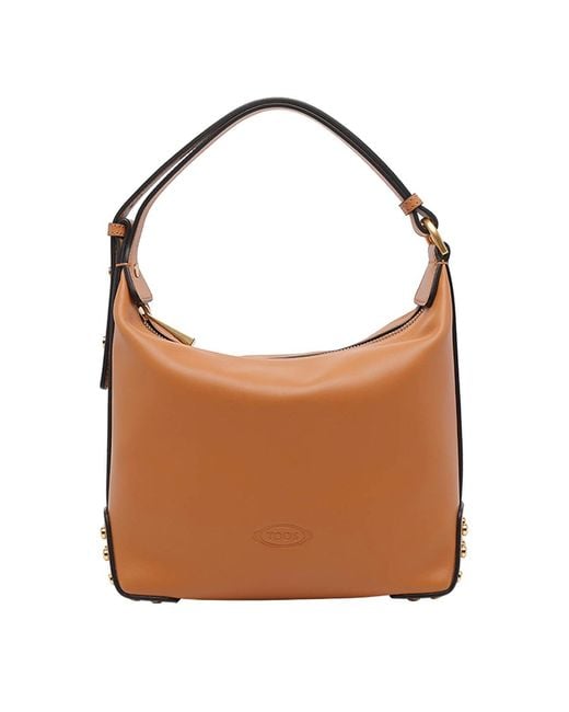 Tod's Brown Mini Leather Bucket Bag