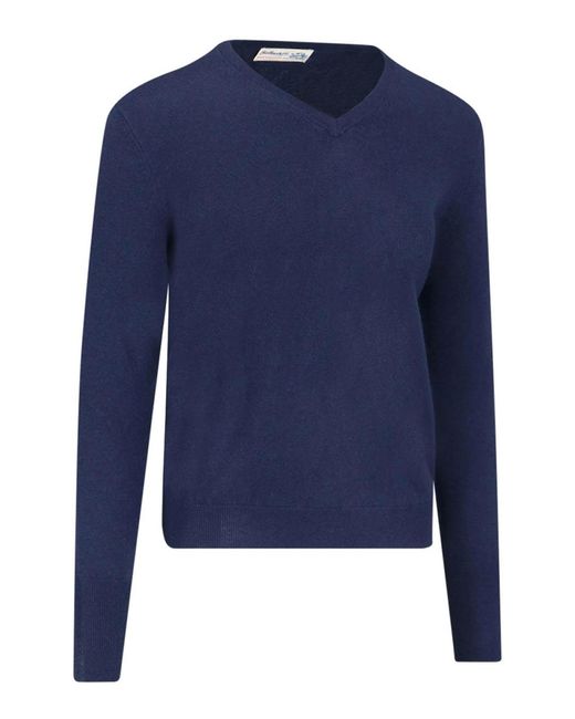 Ballantyne Blue V-Neck Sweater for men
