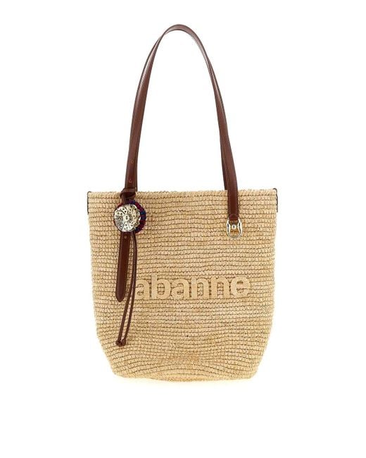 Rabanne Natural Raffia Tote Bag Shopping Bag