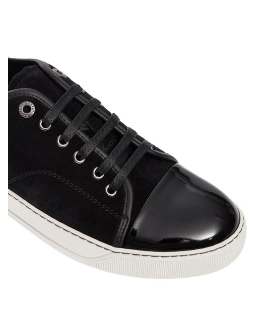Lanvin Black Dbb1 Low Top Suede Sneakers for men