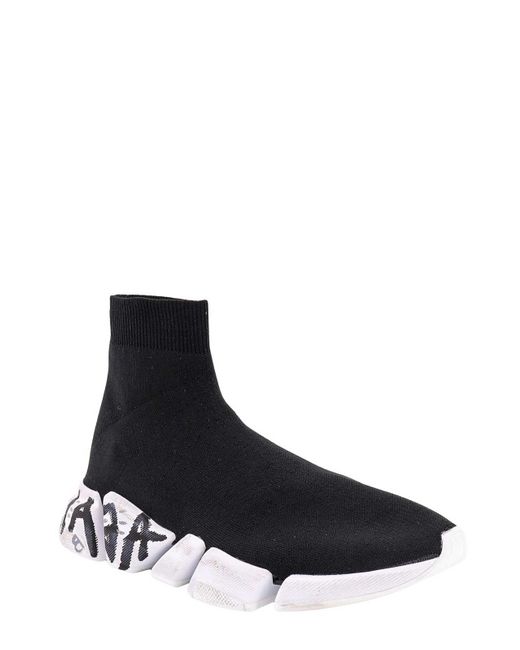 Balenciaga Black Recycled Knit Sneakers for men