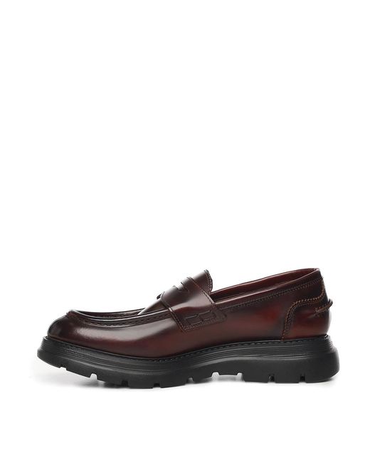 Giuliano Galiano Brown Full Moccasins for men