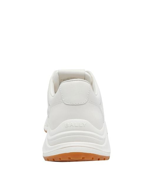 Bally White Logo-Print Panelled Sneakers for men