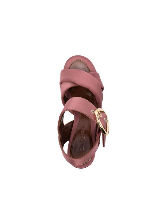See By Chloé Pink Lyna Sandalo Plateau