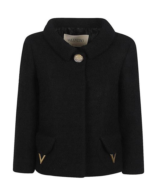 Valentino Garavani Black Vlogo Signature Wool Jacket