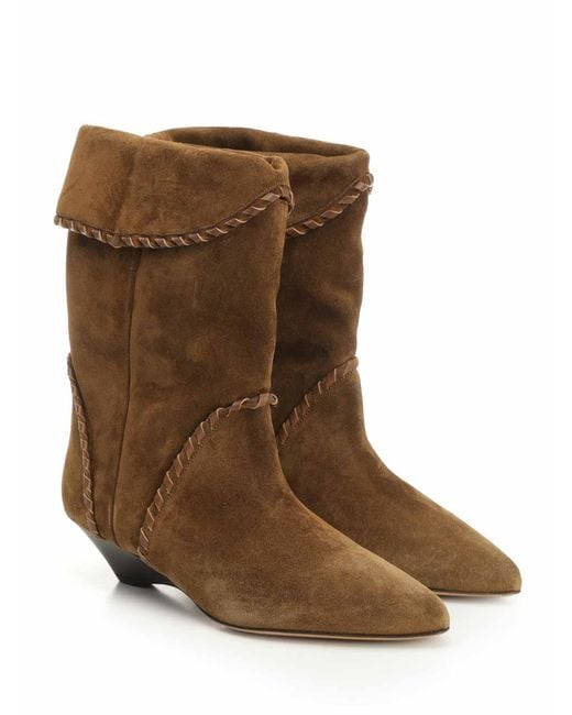 Isabel Marant Brown Edoa Soft Suede Boots