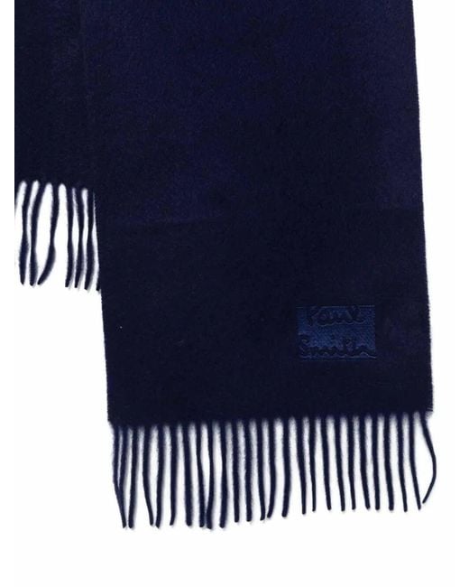 Paul Smith Blue Scarf Plain Cashmere for men