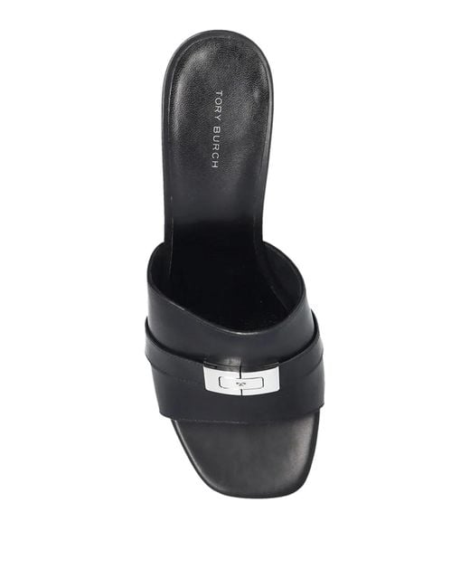 Tory Burch Black Leelee Mule Sandals