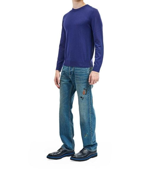 Paul Smith Blue Extrafine Merino Sweater for men