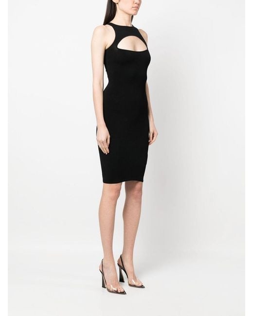 DSquared² Black Cut-Out Knitted Dress