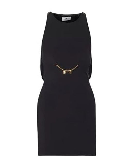 Elisabetta Franchi Black Mini Dress
