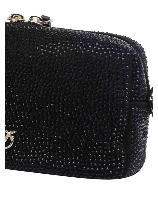 Pinko Black Trittico Mini Crossbody Bag