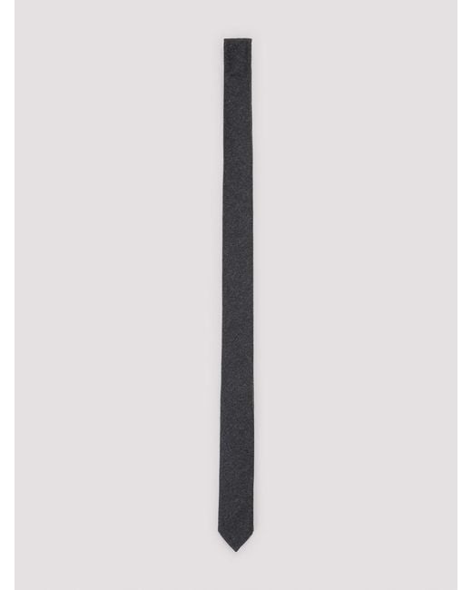 Thom Browne White Classic Tie for men