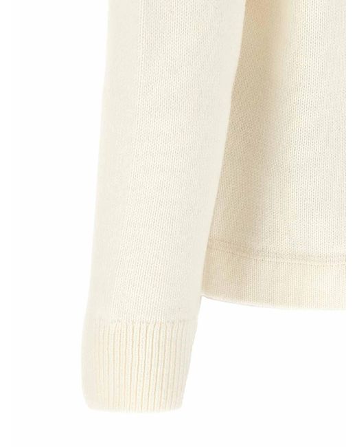 Polo Ralph Lauren White Letter Intarsia Cardigan for men