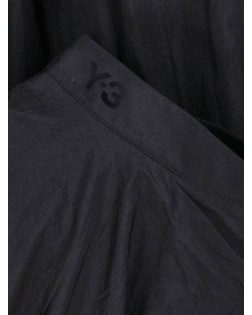 Y-3 Blue Gradient 3 Stripes Midi Skirt