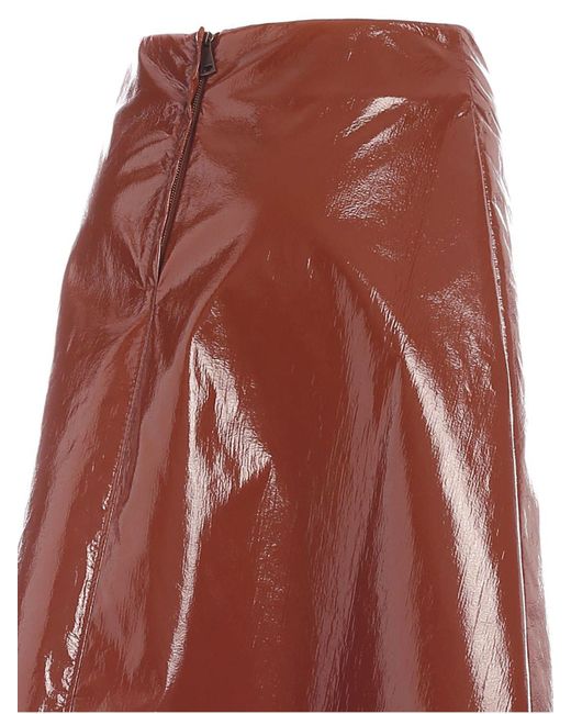 Vivetta Red Pleated Skirt